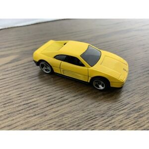 Vintage Hot Wheels Ferrari 348 Yellow 1:64 Diecast Car 1990 Mattel